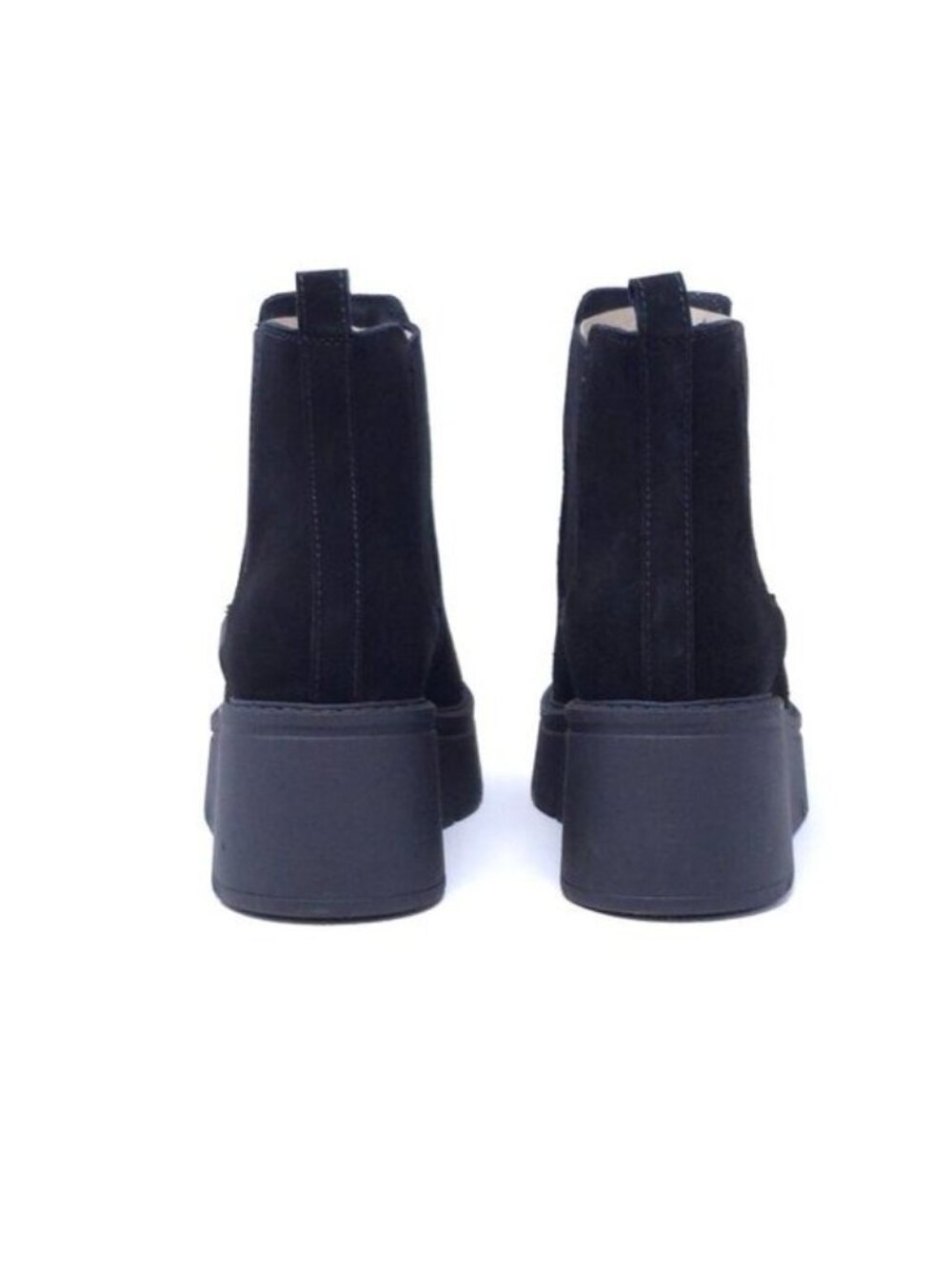 La Canadienne Haskell Black Suede Wedge Booties  Waterproof - Picture 4 of 9